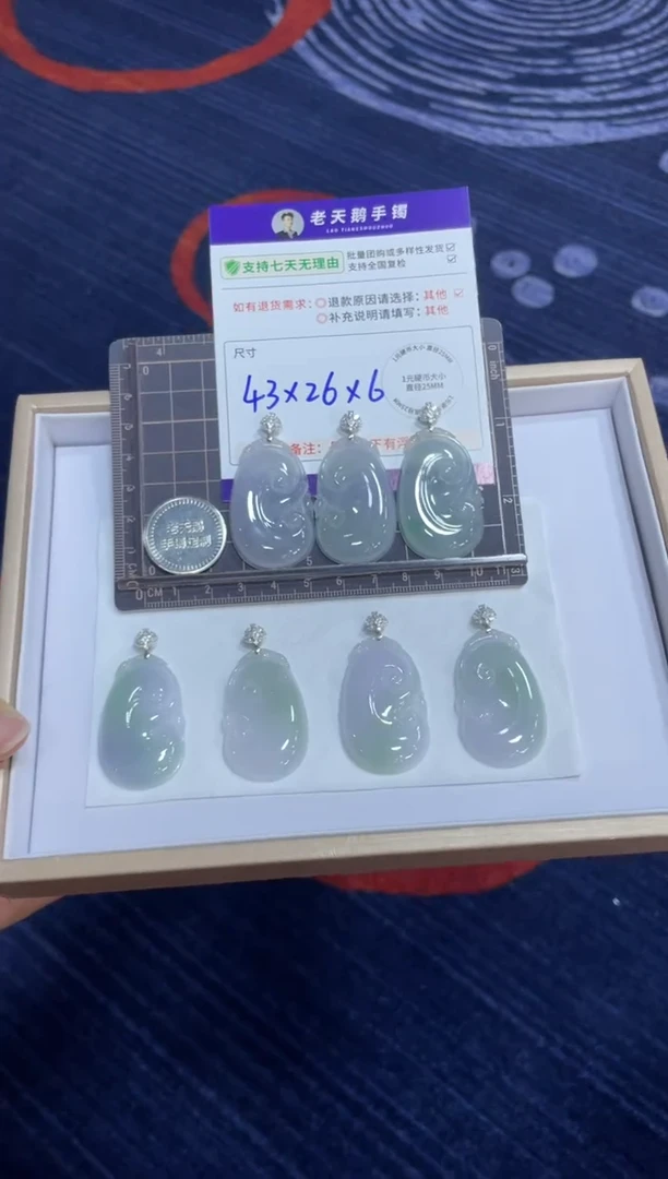 颈饰18K金镶嵌翡翠高货如意配链17/多样性发其一CP