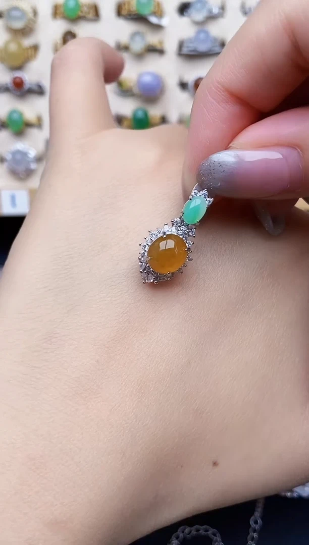 银S925镶嵌戒指翡翠0072