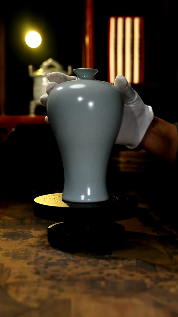 【闪购商品】复烧收藏级月白釉梅瓶