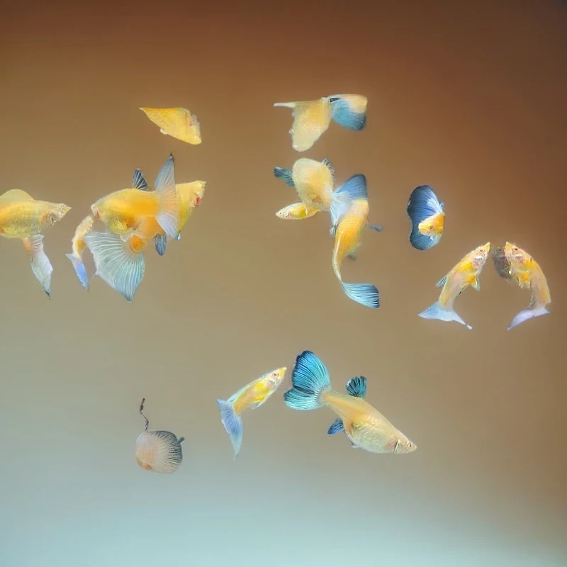 精品小蓝白孔雀鱼