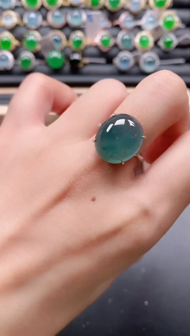 银S925镶嵌戒指翡翠1111