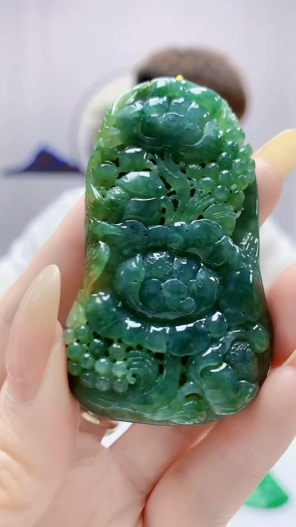 定制翡翠未镶嵌4868DD-毛货挂件11