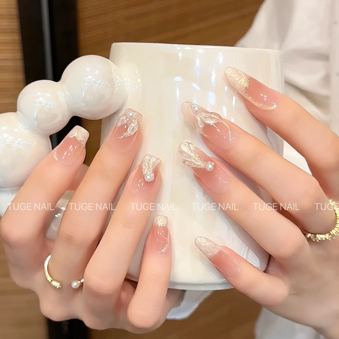 TugeNail “人鱼裙摆”春夏显白纯欲高级腮红气质穿戴美甲九儿专属