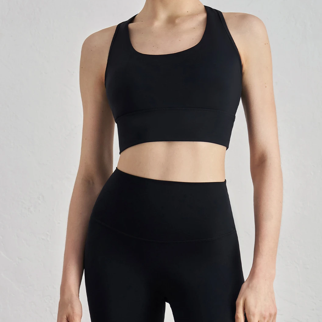 ADWX52006背心式运动内衣瑜伽服上衣工字美背瑜伽背心带胸垫健身