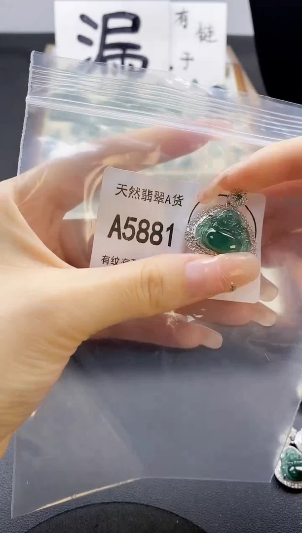 翡翠未镶嵌吊坠(赠链)天然翡翠A货