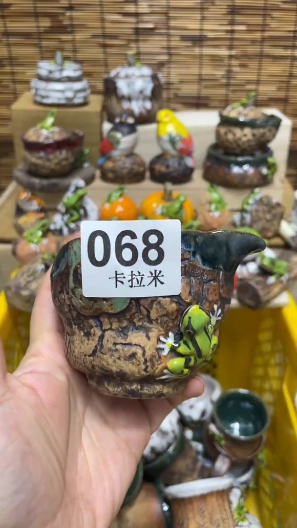 海**范068精美粗陶手工柴烧