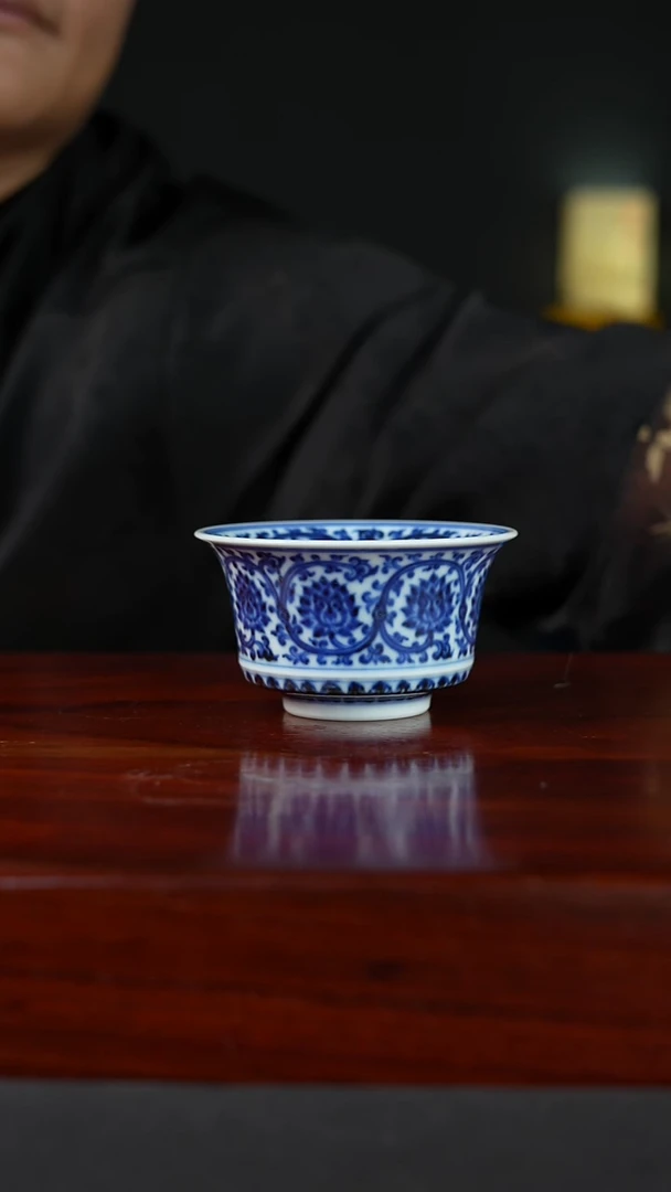 祖传窑真柴窑传承400年缠枝马蹄杯