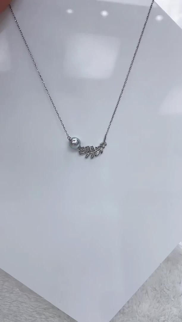【闪购商品】海水珍珠颈饰银S925镶嵌海水珍珠项链