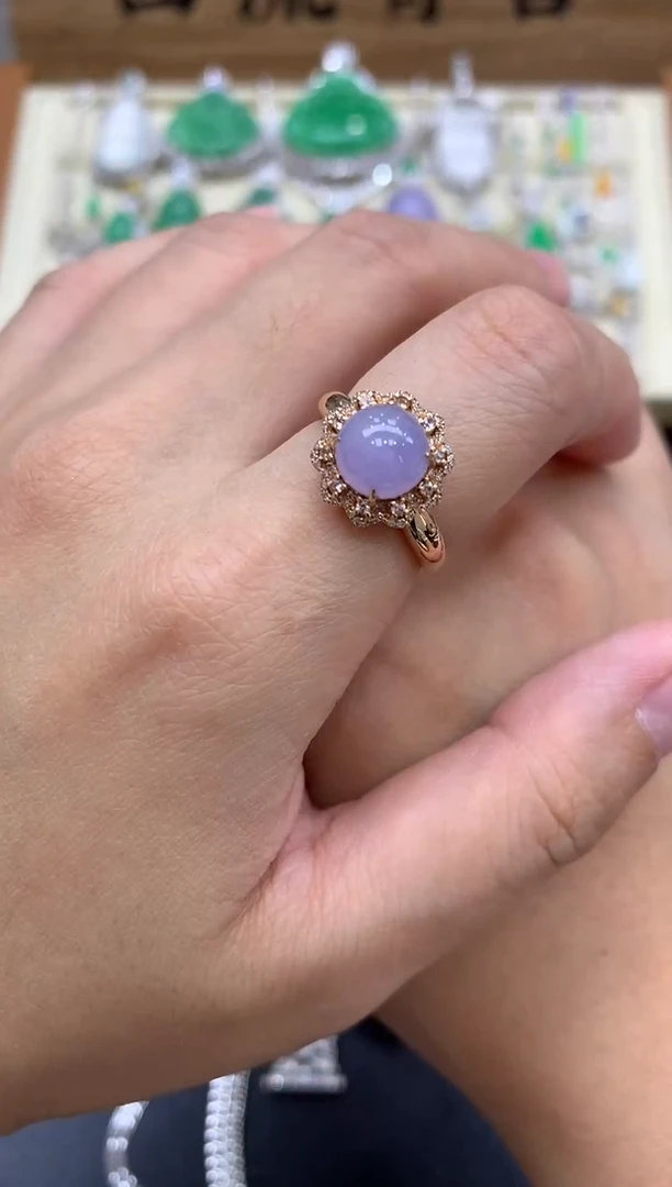 翡翠戒指18K金镶嵌366-中国好珍宝