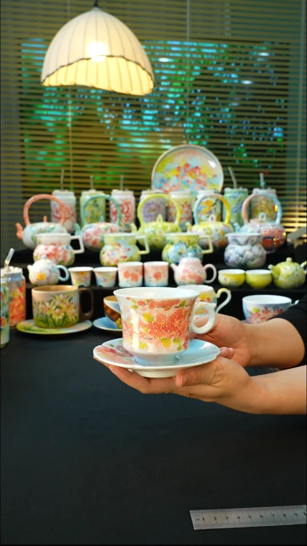 杯手绘心瓷陶瓷浮力