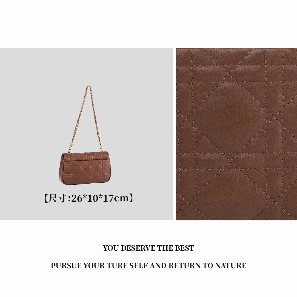 【广州特特】QYX-98130-1-可可棕气质女士小众腋下时尚肩包轻奢