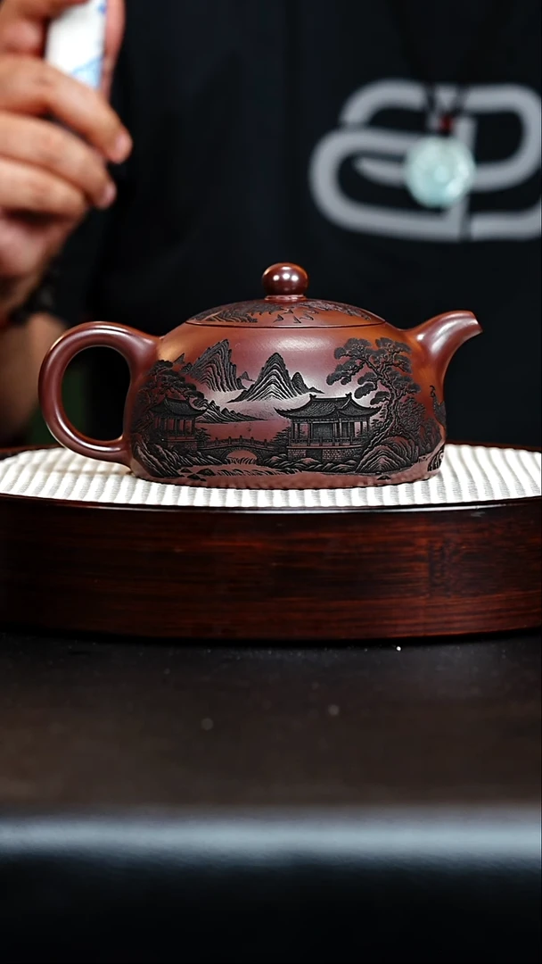 茶壶紫砂宜兴紫砂 孔雀 半月 李恒阳
