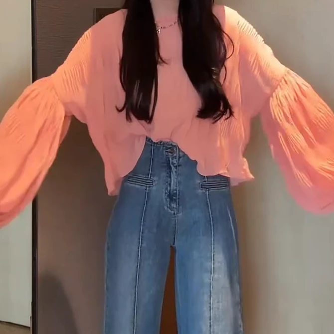 【细雨如光】时尚休闲修身气质T恤上衣C5812