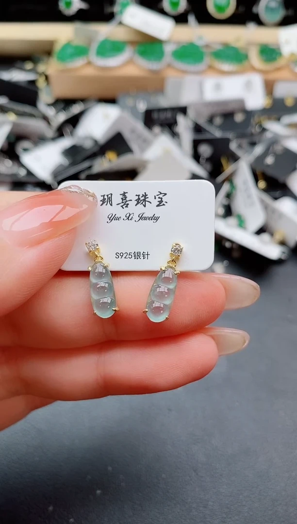 银S925镶嵌戒指翡翠1