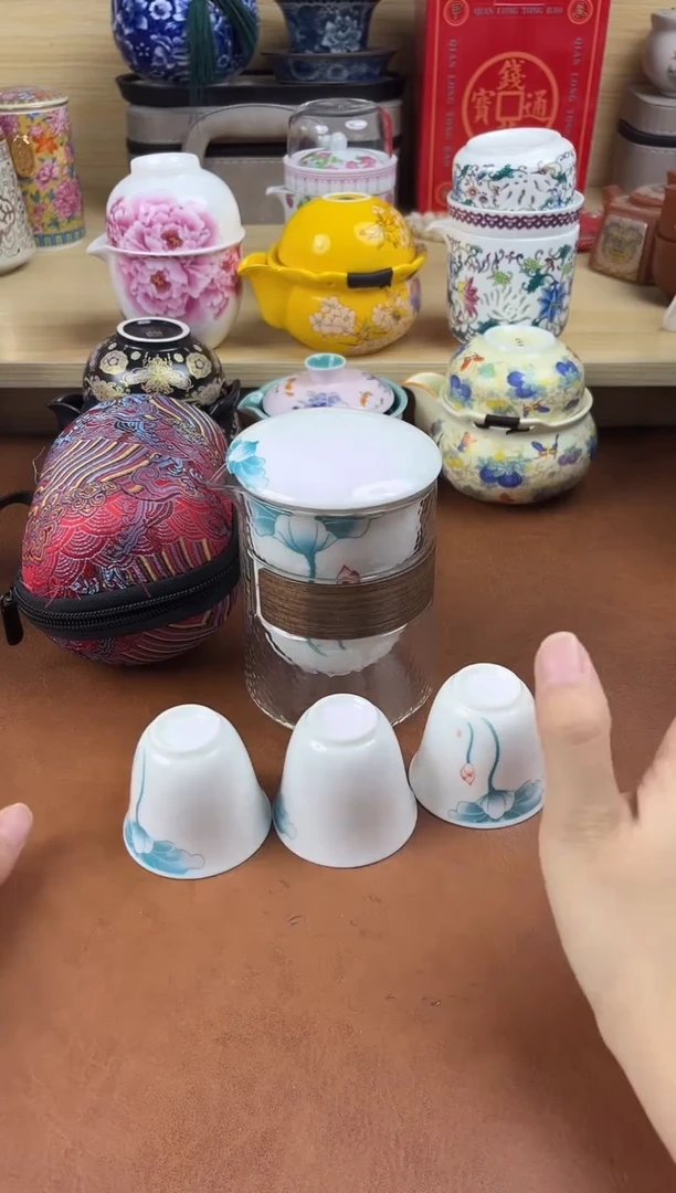 陶陶瓷茶具摆件旅行套组