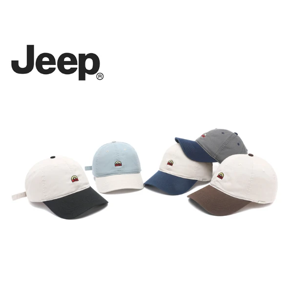 Jeep韩版休闲百搭撞色软顶棒球帽春夏遮阳大头围显脸小鸭舌帽男女