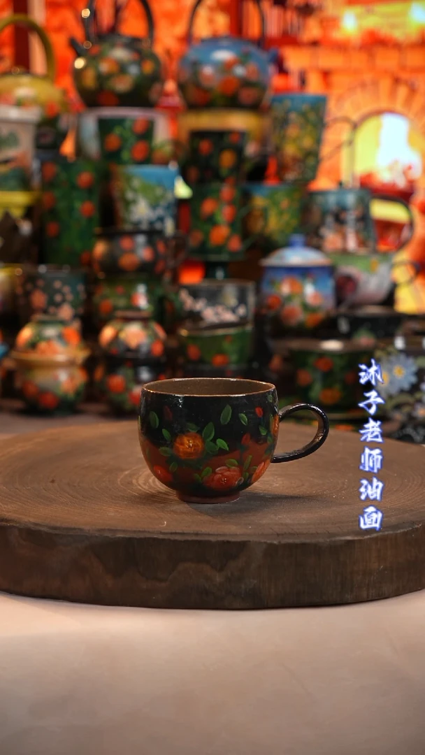 油画   釉下彩  杯子