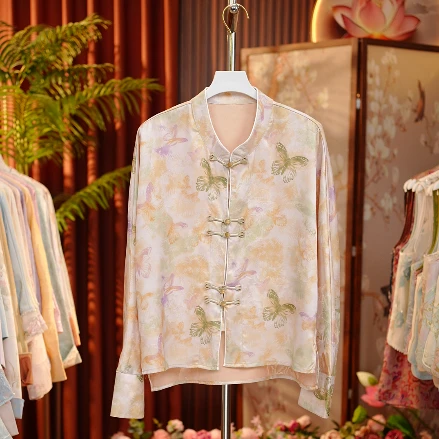 [花露蝶 外套]新中式国风女士新款提花外套