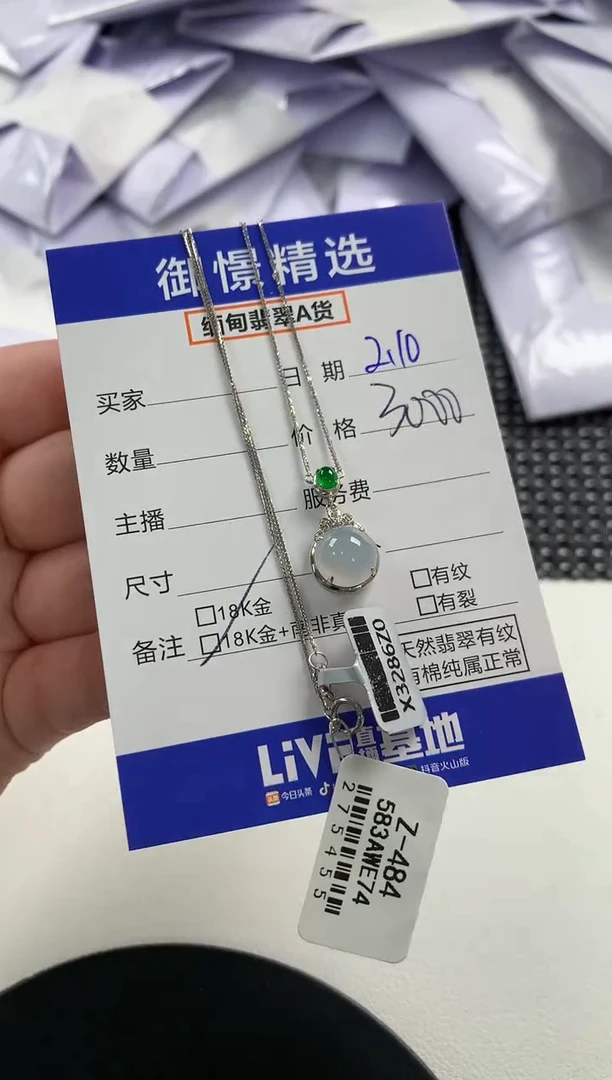 【闪购商品】翡翠颈饰18K金镶嵌71