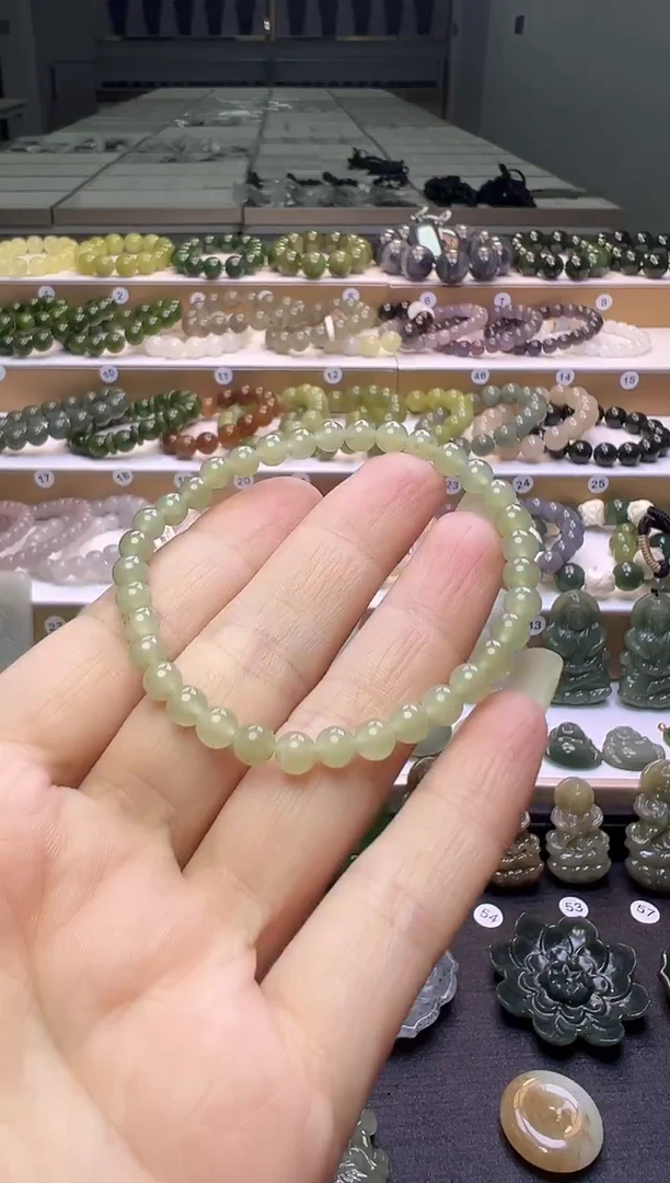 未镶嵌手串和田玉256号链接卡5mm