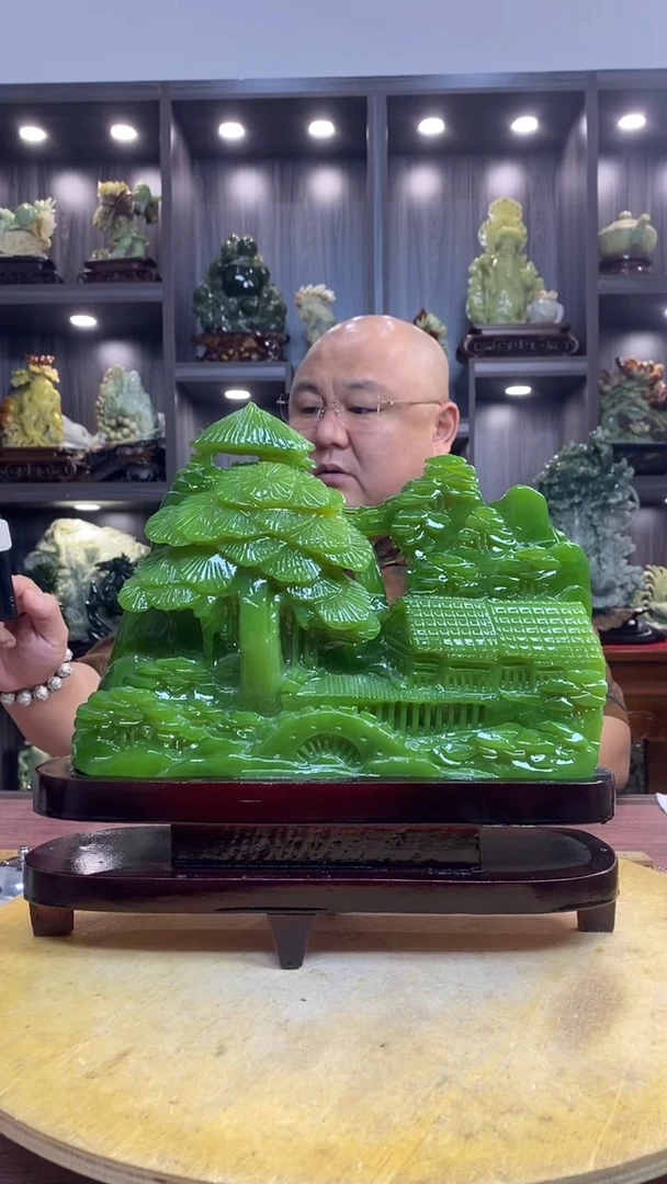 玉用****7 玉岫岩料手工雕刻摆件居家装饰送礼一物一图