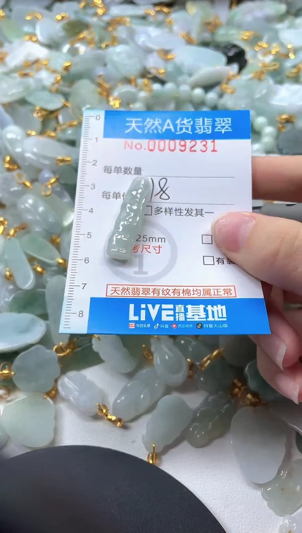 颈饰未镶嵌翡翠净货挂件-9231