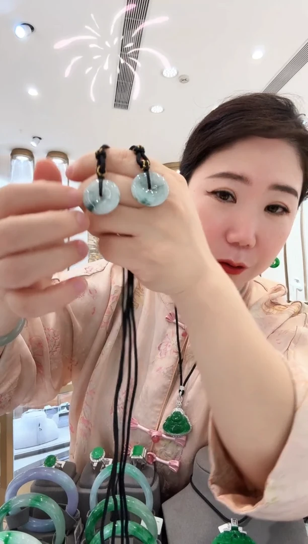 翡翠未镶嵌颈饰翡翠项链1#