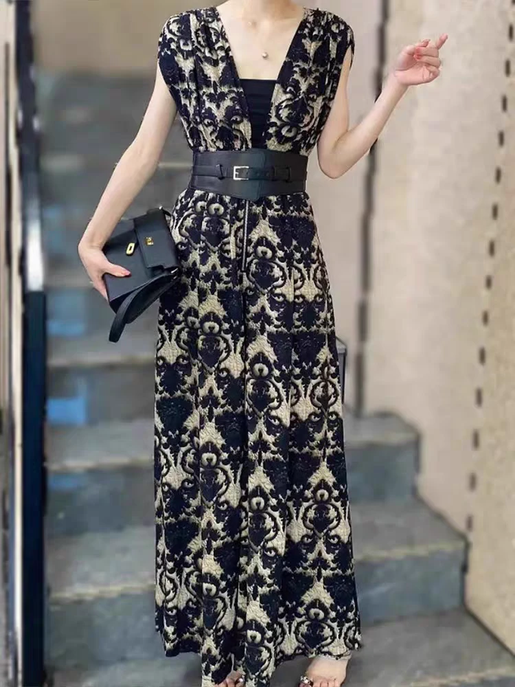 （运费补贴）抹胸+腰带+连体裤夏时尚显瘦气质女士洋气连体裤百搭款