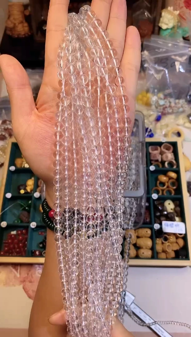 合金手链玛瑙/玉髓卡8+白水晶半成品45颗左右