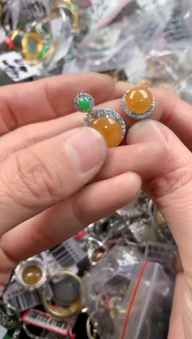 银S925镶嵌戒指翡翠999   5