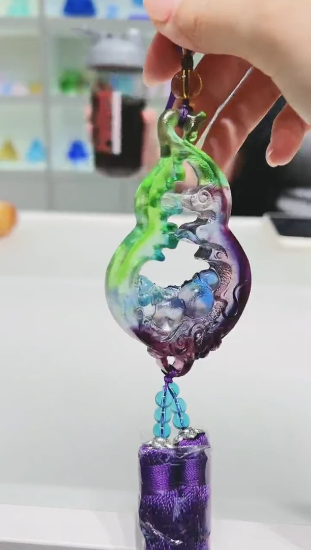 手工艺品琉璃古法琉璃车挂