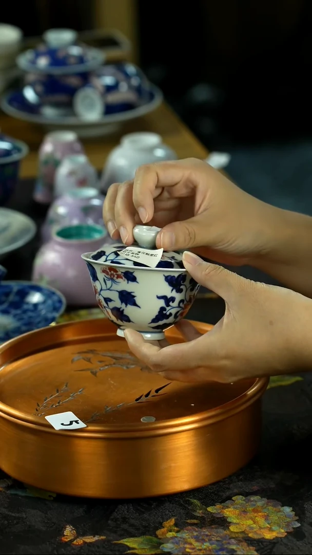 中秋国庆景德镇手绘瓷器