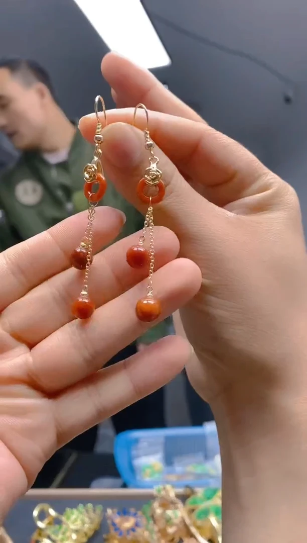 【闪购商品】翡翠耳饰合金189翡翠耳钩