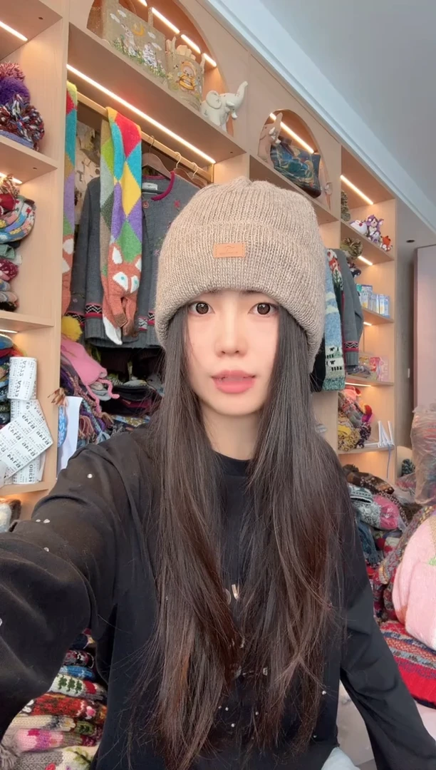 羊毛驼色帽