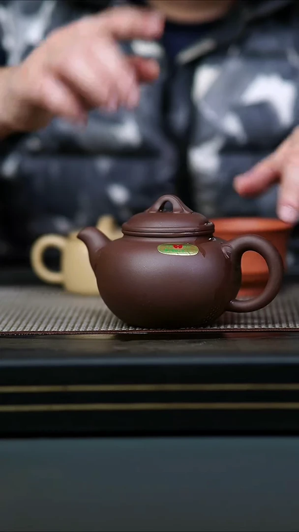 茶壶紫砂半手紫泥如意壶