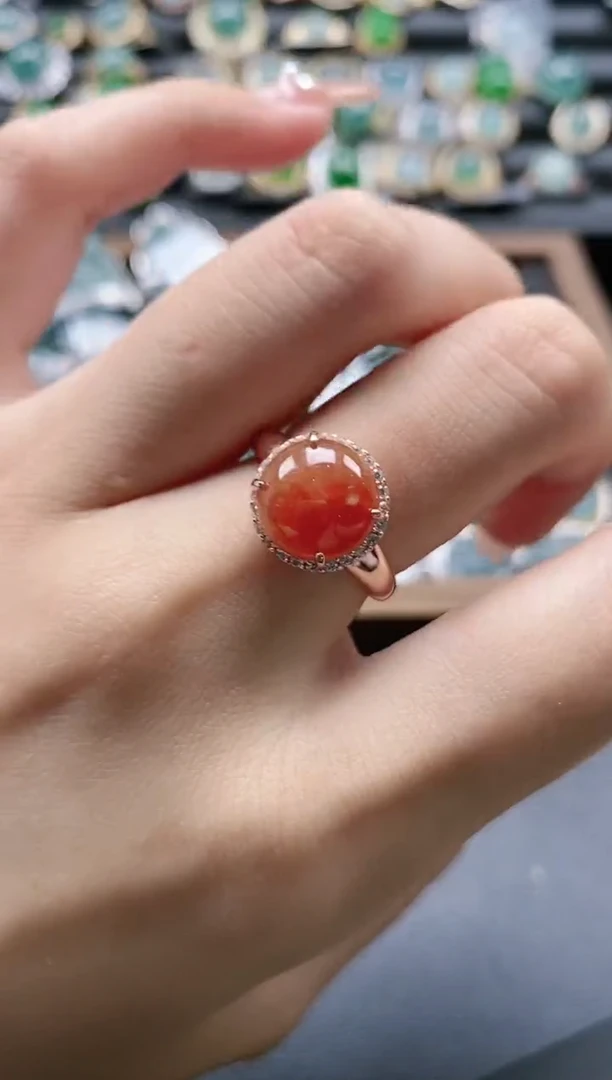 【闪购商品】翡翠戒指银S925镶嵌51511