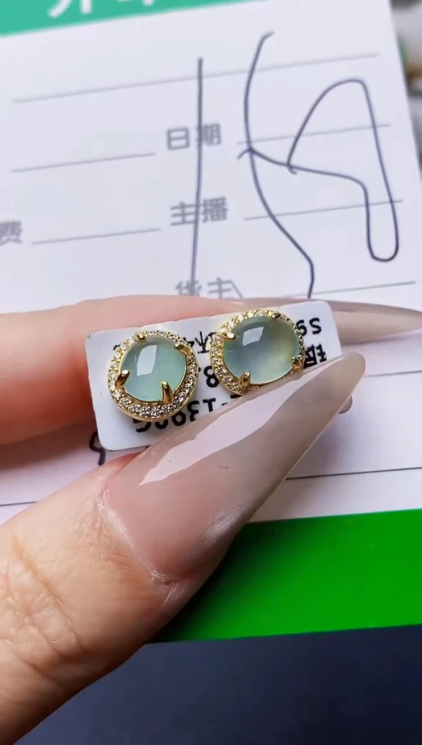 银S925镶嵌戒指翡翠9028