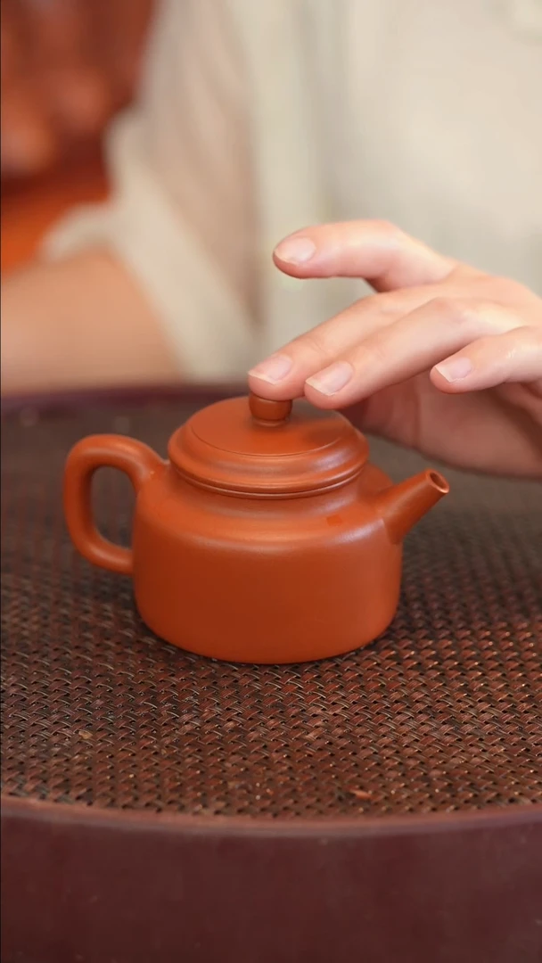 茶壶紫砂朱泥 半手工  150cc