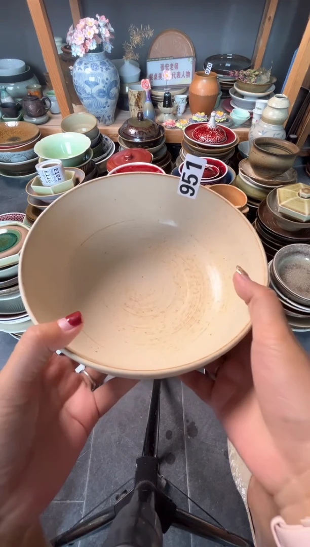 瓷片小*潼951  志野手工盘