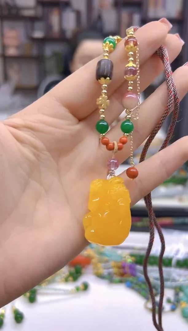 【闪购商品】蜜蜡毛衣链未镶嵌M576