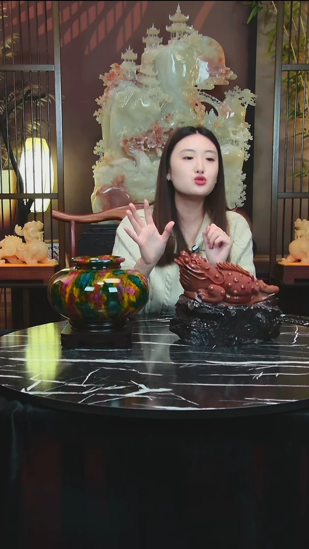 石材真*家居摆件金蝉聚宝盆