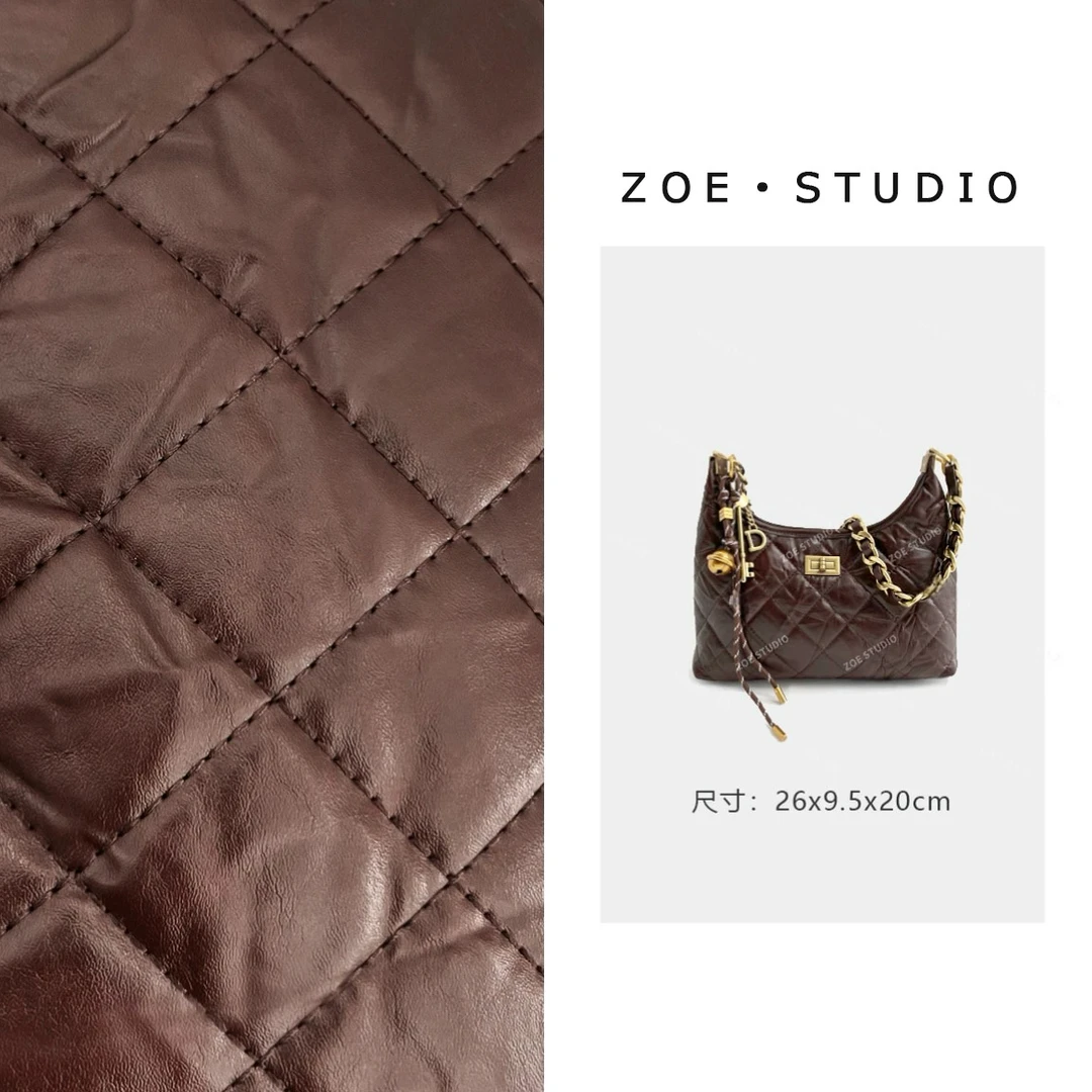 【佐伊甄选】ZT-D7066-酱咖色春秋韩版时尚单肩手提女包夏季小香风