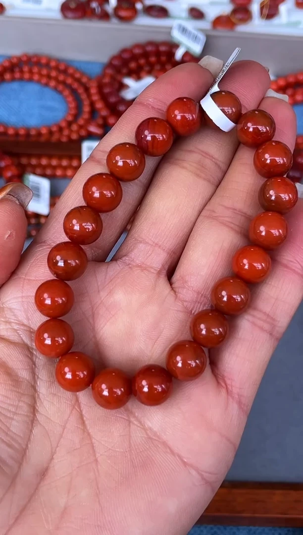 未镶嵌手串南红玛瑙N35凉山瓦西料满肉火焰单圈