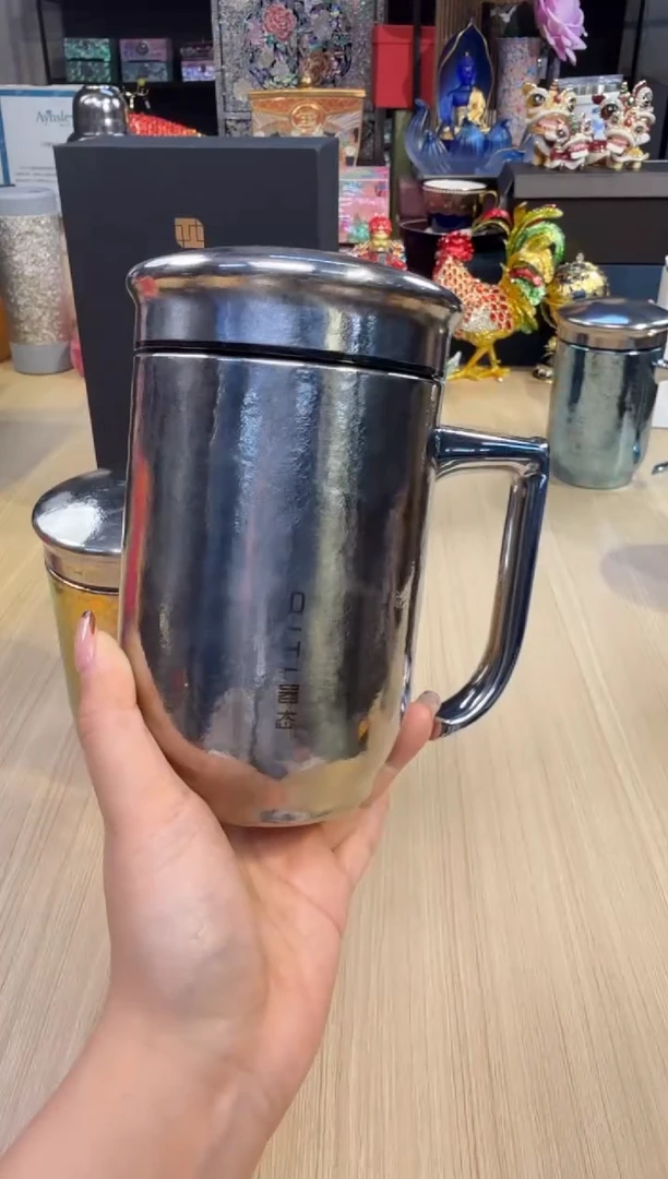 13458器态-从容办公保温杯（炫目银）+