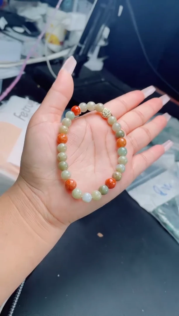 未镶嵌戒指翡翠珠串8+