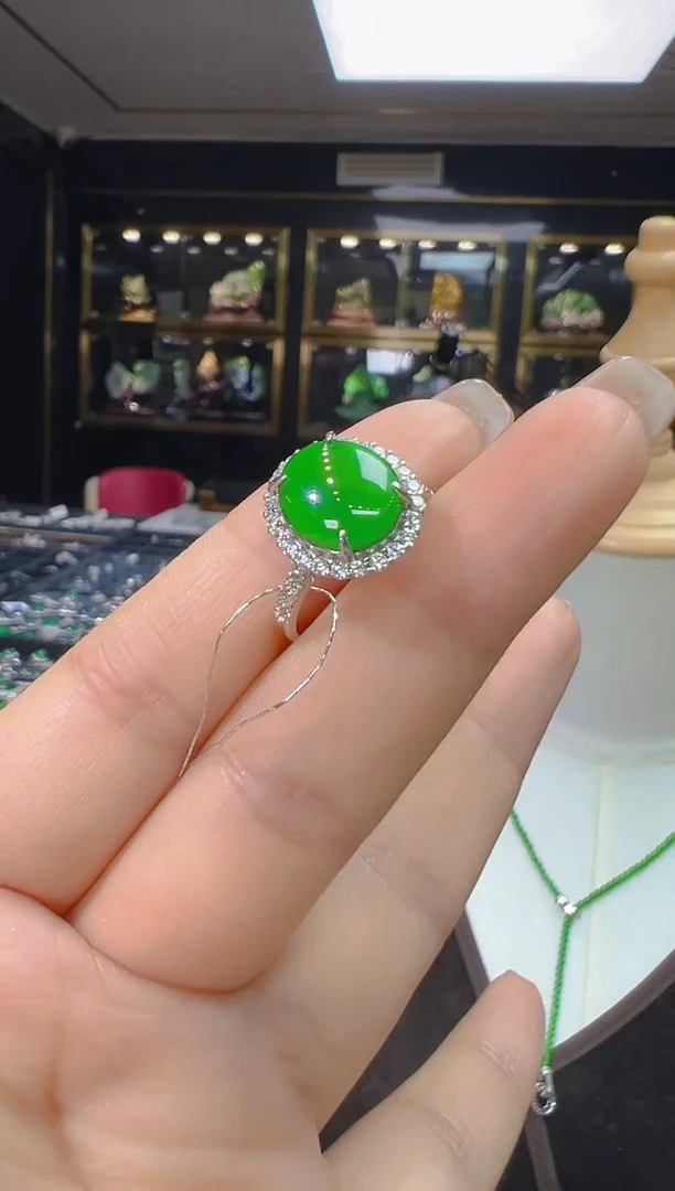 【闪购商品】翡翠戒指银S925镶嵌061(多样性发货)