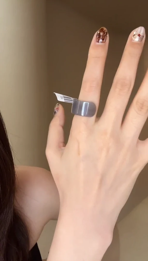 未镶嵌戒指和田玉14码开口玉戒宽