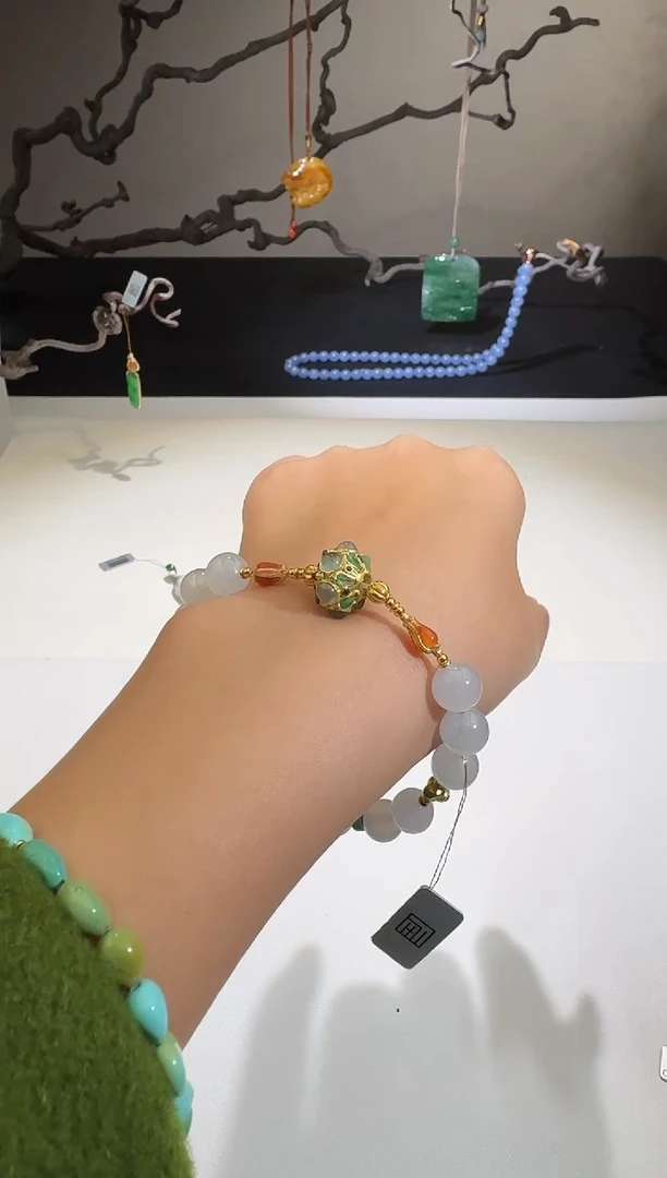 【闪购商品】翡翠手链未镶嵌【鑫鑫】金珠小于0.5