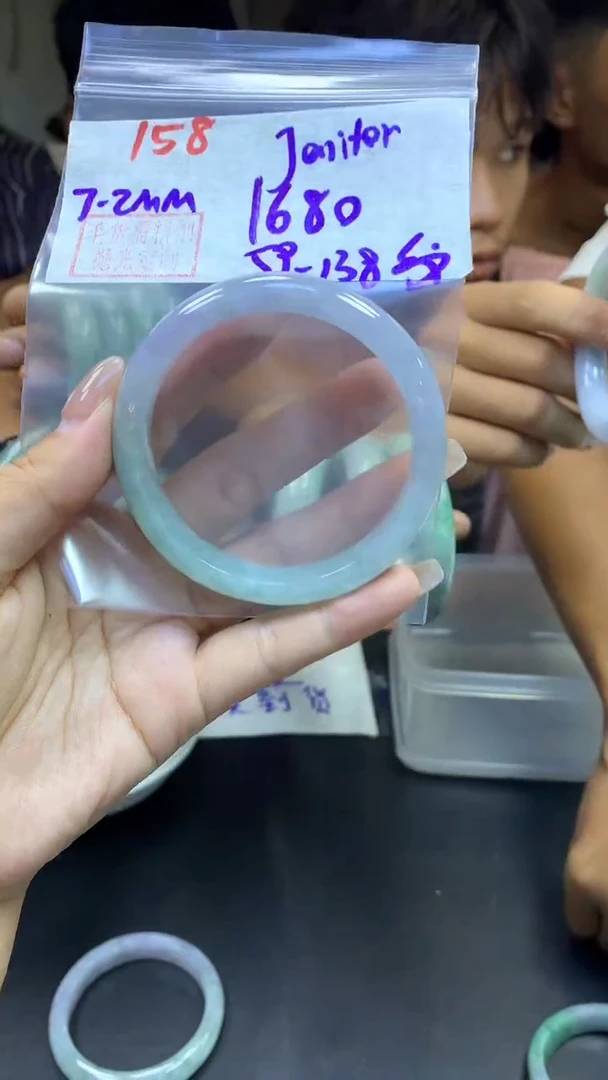 定制翡翠未镶嵌J****g158手镯59纹+1680元+拍一发一