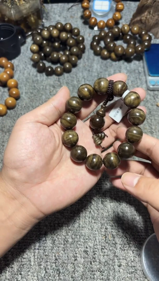 金丝楠手串/手链阴沉金丝楠1.8花纹款130